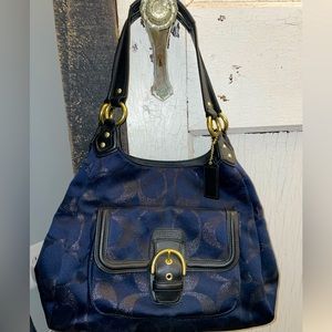 Navy blue Coach handbag